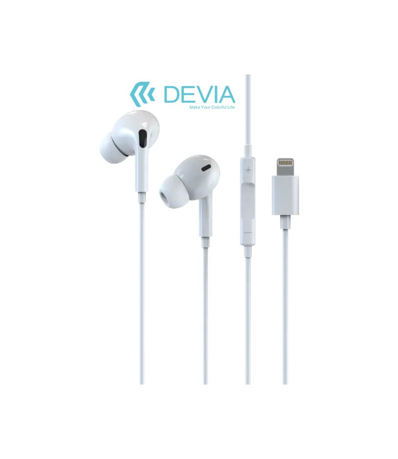 Auricular Com Fio In Ear Lightning DEVIA