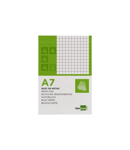 Bloco de Notas A7 Quadriculado