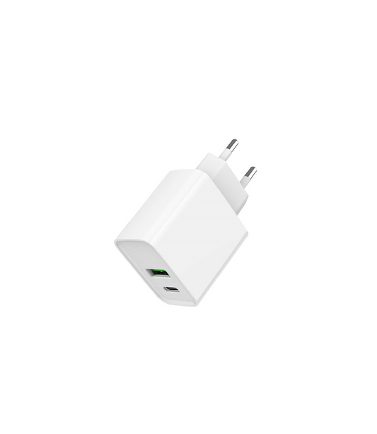 Carregador 1x USB + 1x USB TipoC 20W (Marca Variável)